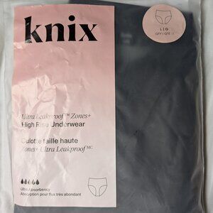 knix Leakproof High-Rise Period Underwear - NWT Large + Black